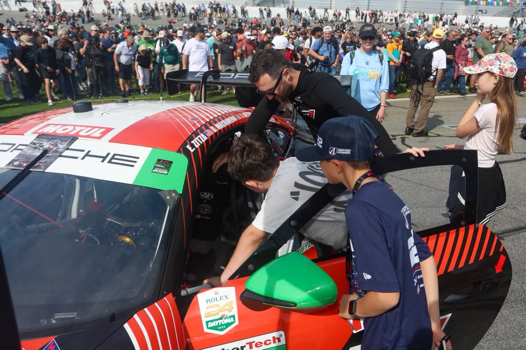GT race car in the paddock
